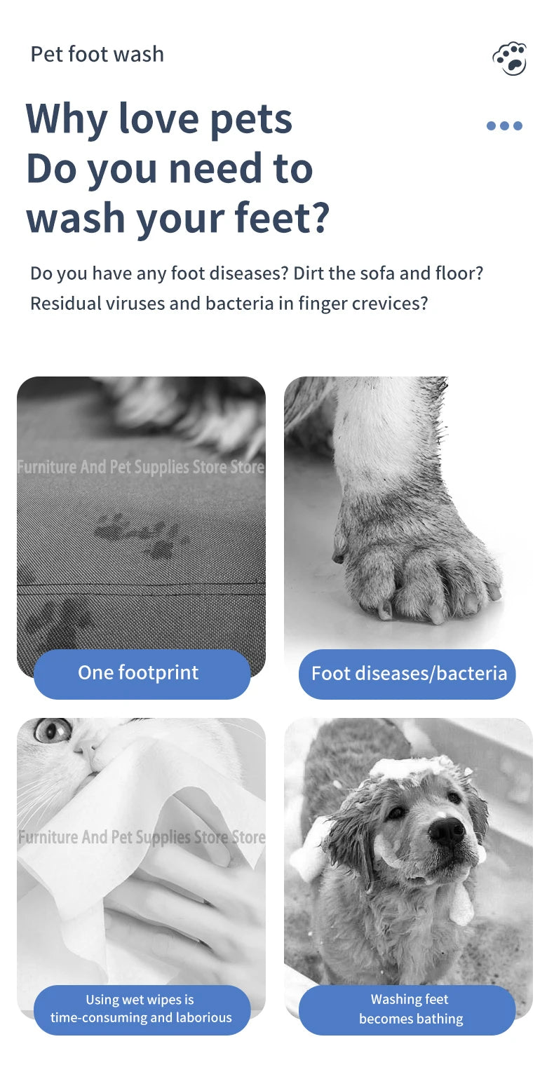 Pet Foot Washing Machine Electric Pet Paw Cleaner Automatic