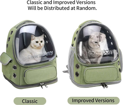 Transparent Folding Pet Carrier Backpack Travel Tote Cat Carrier Bag Outdoor