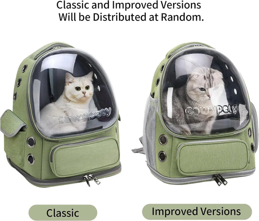 Transparent Folding Pet Carrier Backpack Travel Tote Cat Carrier Bag Outdoor