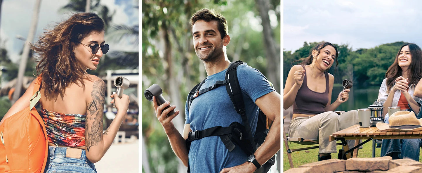 JISULIFE™ Mini Portable Fan – 100 Wind Speeds, LED Display & 5000mAh Power for Ultimate Outdoor Cooling for USA