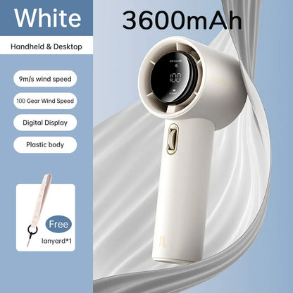 JISULIFE™ Mini Portable Fan – 100 Wind Speeds, LED Display & 5000mAh Power for Ultimate Outdoor Cooling for USA