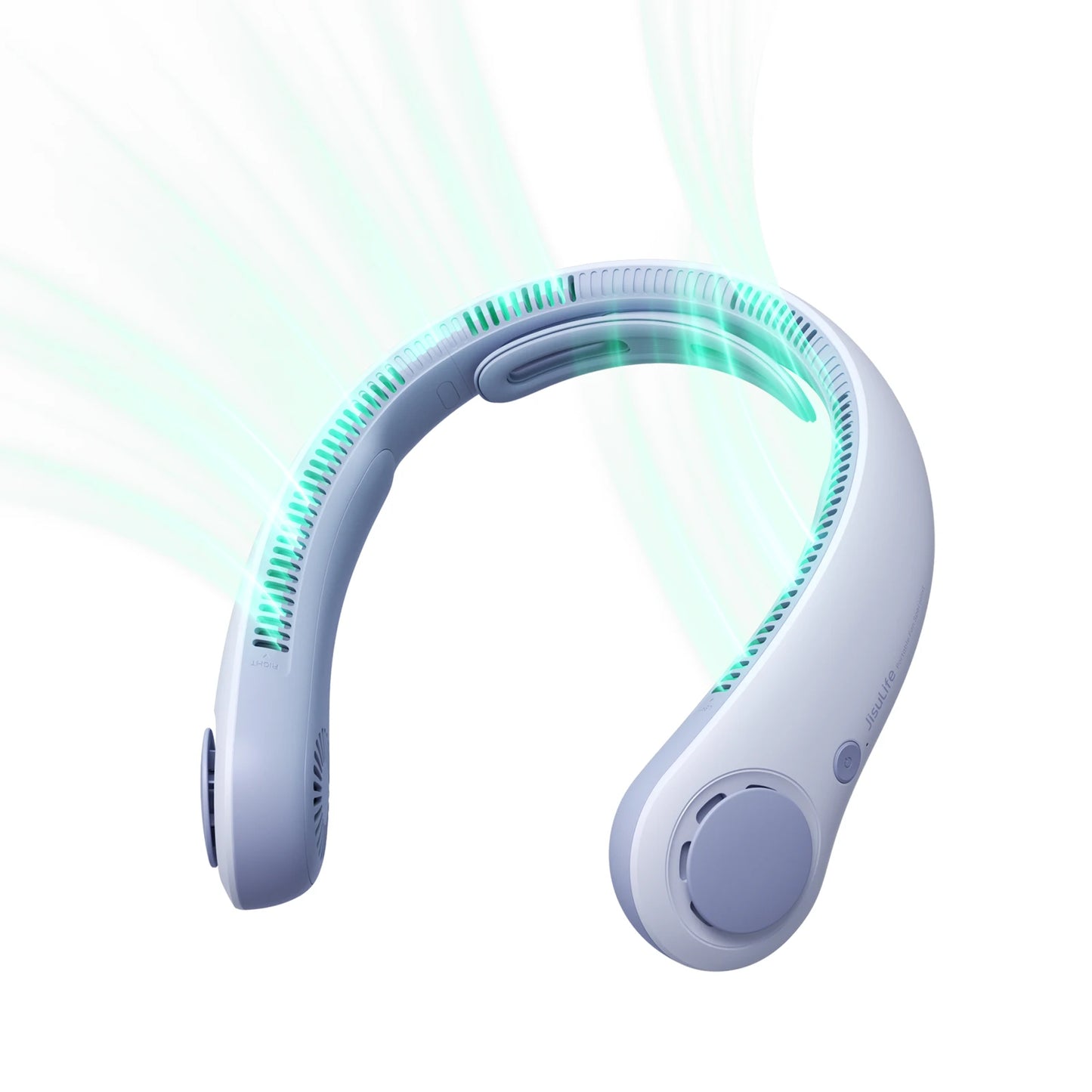 JISULIFE Portable Neck Fan,5000mAh Battery, Necksupport, 5 Speeds Gears Adjustment