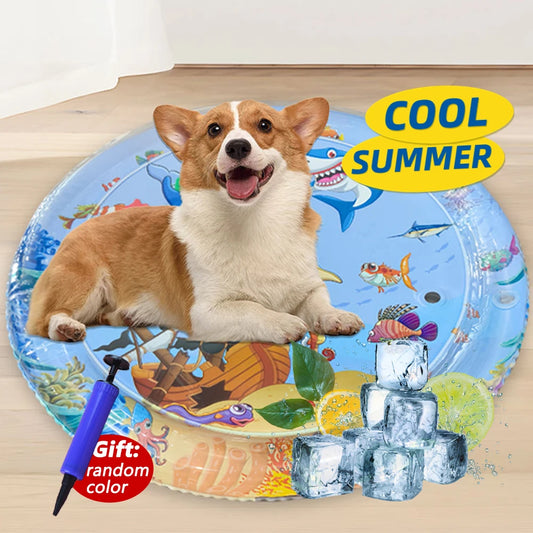 Summer Cooling Pet Water Bed Cushion Water Sensory Inflatable Play Mat