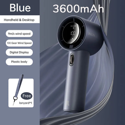 JISULIFE™ Mini Portable Fan – 100 Wind Speeds, LED Display & 5000mAh Power for Ultimate Outdoor Cooling for USA