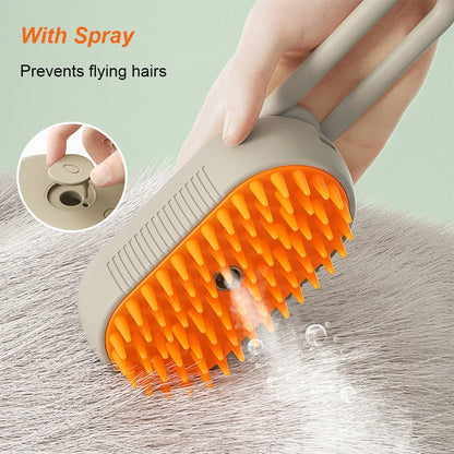 Cat & Dog Steamy Brush 3 in 1 Electric Spray Rechargeable Massage Comb