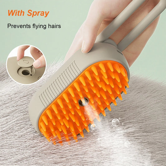 Cat & Dog Steamy Brush 3 in 1 Electric Spray Rechargeable Massage Comb