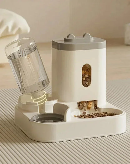 Automatic Feeder Pet Food Storage Dispenser Container With Water Fountain