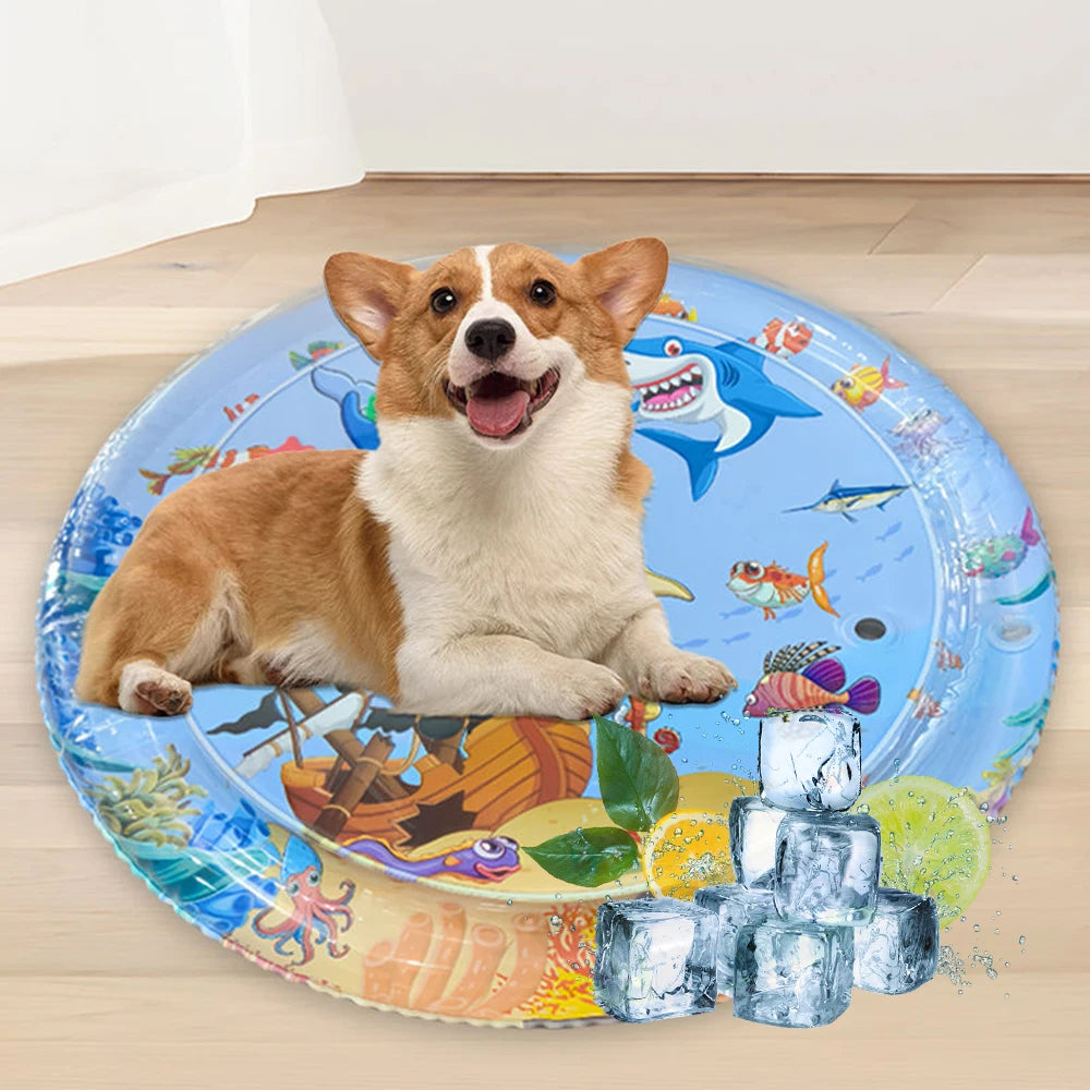 Summer Cooling Pet Water Bed Cushion Water Sensory Inflatable Play Mat