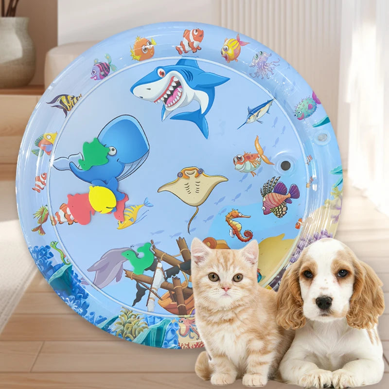 Summer Cooling Pet Water Bed Cushion Water Sensory Inflatable Play Mat