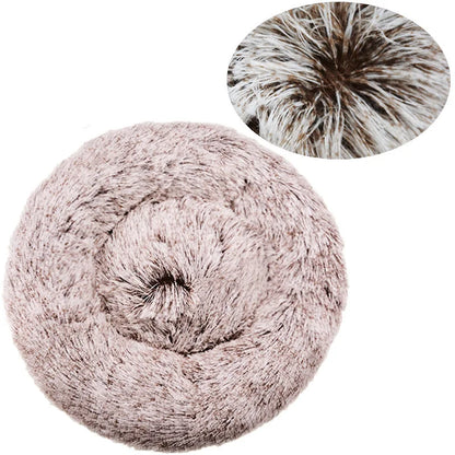 40-90cm Round Pet Bed for Large Dog Bed Super Soft Cat Bed Long Plush Dog House