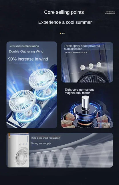 UltraCool™ Spray Air Conditioning Fan – Portable Mist Cooling Anywhere