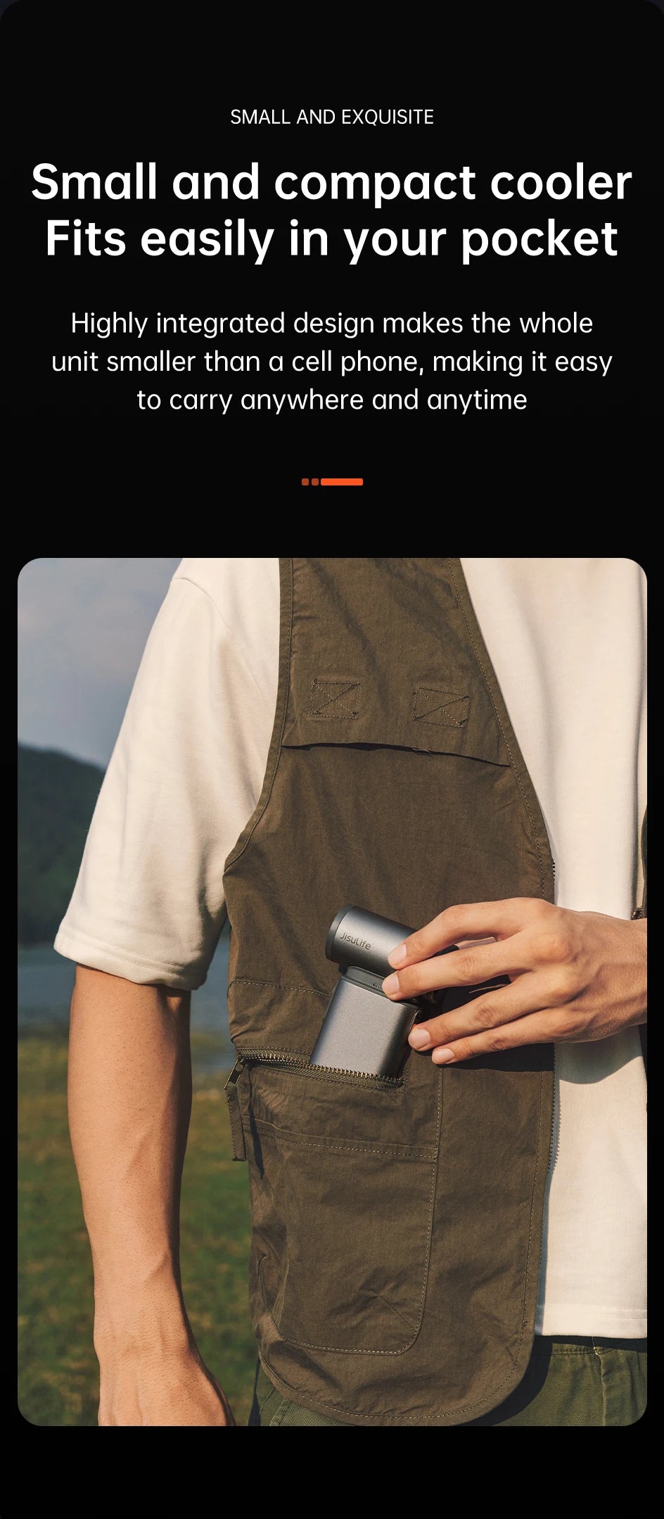 JISULIFE Portable Turbo Handheld Fan, 9000 mAh Battery, LED Display, Outdoor Camping