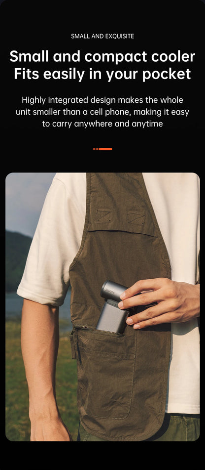 JISULIFE Portable Turbo Handheld Fan, 9000 mAh Battery, LED Display, Outdoor Camping