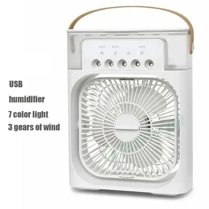 New 3 In 1 Fan AIr Conditioner Household Air Cooler LED Night Light Portable Humidifier Air Adjustment Fan Office Home Fan