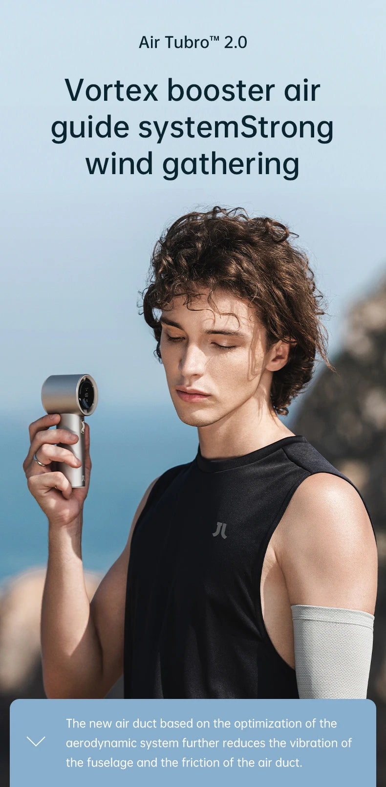 JISULIFE™ Mini Portable Fan – 100 Wind Speeds, LED Display & 5000mAh Power for Ultimate Outdoor Cooling for USA