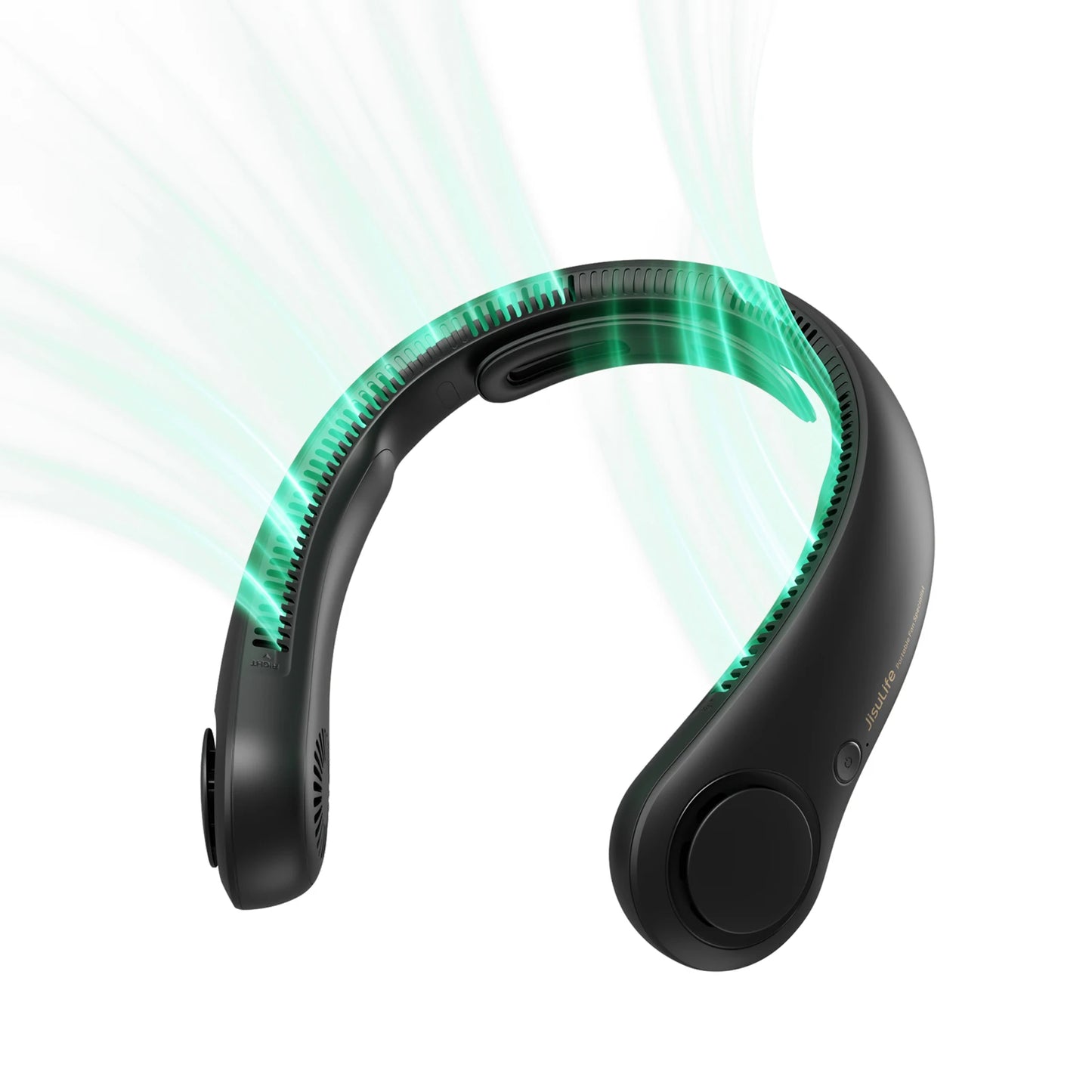 JISULIFE Portable Neck Fan,5000mAh Battery, Necksupport, 5 Speeds Gears Adjustment