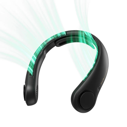 JISULIFE Portable Neck Fan,5000mAh Battery, Necksupport, 5 Speeds Gears Adjustment