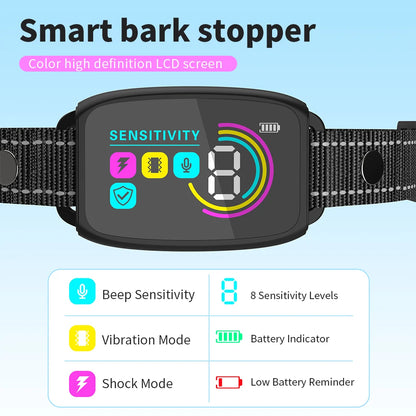 Automatic Dogs Training Collar Ultrasonic Pet Dog Anti Barking Stop Barking