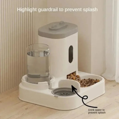 Automatic Feeder Pet Food Storage Dispenser Container With Water Fountain