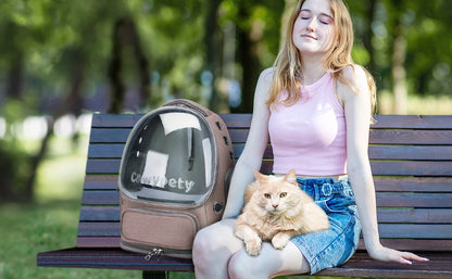 Transparent Folding Pet Carrier Backpack Travel Tote Cat Carrier Bag Outdoor