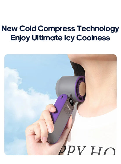 Portable High Speed Cooling Handheld Fan 3600mAh Rechargeable Foldable Fan