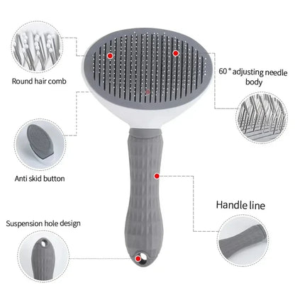 Pet Dog Brush Cat Comb Self Cleaning Pet Hair Remover Brush For Dogs Cats